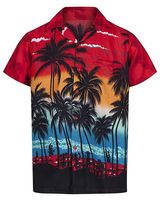 Men's Dress Shirts Hawaiian Summer Thin Section 3D Beach Print Casual Short Sleeve Shirt Men's European Size Loose 5XLMen's