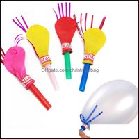 50 sztuk Mieszany Kolor Whistle Balloon Birthday Party Zabawki Dla Dzieci Dekoracje Odwrócone Dzieci Clown Rekwizyty Złoty Drut Drop Dostawa 2021 Dekoracja