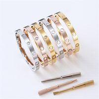 luxury Bangle female stainless steel screwdriver couple love...