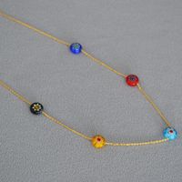 Pendant Necklaces Korean Version Fresh Beautiful Color Beads Simple Temperament Fairy Fashion Personality Short Necklace Collarbone ChainPen