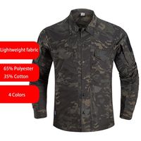 Camouflage Men's Quick-drying Mesh Commuter Long Sleeve Shirt Military Fans Outdoor Tactical Black Cp Men Clothes Casual Shir357L
