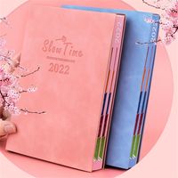A5 Schedule Daily Planner Self-discipline Time Management Efficiency Manual Candy Colors Pretty Notebooks for Students 220326