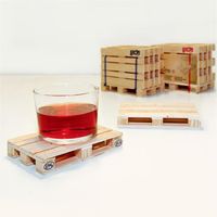 Whole-4pcs/montanhas-russas de caixa de copos de copo de copo de copo de copo de protetor de madeira fofa de madeira de madeira