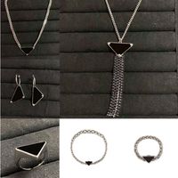 Bracelets Necklaces Jewelry Suits Fashion Bracelet Necklace Earrings Ring Suit Man Woman Unisex Chain Highly Quality 6 Style Opthi2986