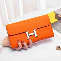 مصمم Herme Handbags 2022 Weather Wallet Women's Long Style Corean Version Simple student Ins Real Net Red H