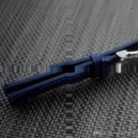 Leather Watch Straps Blue Watch Band with Spring Bar for IWC...