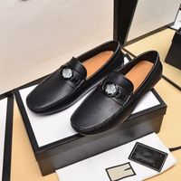 61 Style Men Shoes 2021 New Pu Leather Business Shoes Brusty Fashion Classic Relation Slip in Spring Autumn Loafer US 6.5-12