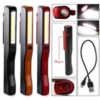 Flashlights Torches USB Charging Mini COB LED Portable Rechargeable Magnetic Pen Light Clip Torch Work Inspection Lamp For Outdoo