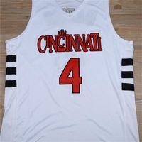 Nikivip real pictures Cincinnati Bearcats College Kenyon Martin #4 White Retro Basketball Jersey Mens Stitched Custom Any Number Name Jerseys