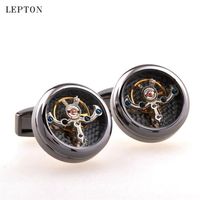 Movimiento de tourbillon Gematlins para hombres Lepton Watch mecánico de alta calidad Enlaces de engranajes de acero Steampunk RelOJes Gemelos T19157W