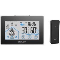 Baldr Ana Sayfa LCD Hava İstasyonu Dokunma Düğmesi İç/Açık Sıcaklık Nem Kablosuz Sensör Higometre Saati Dijital Termometre297D