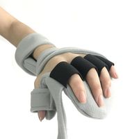 Corrector de dedo fijo Rehabilitación de fractura funcional Inmovilizador de férula para muñeca de mano Corrector de descanso ajustable Gris Fixed304M