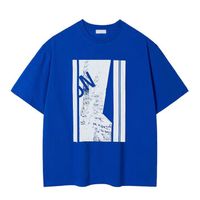 أزياء قصيرة الأكمام رجال تي شيرت القطن التنفس جولة الرقبة رسالة الرجال ر القمصان الهندسية الربط متعدد الألوان الصيف متعدد الاستخدامات tshirts