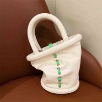 NEW Women Shoulder Bags PU Leather Purses and Handbags Female Shopper Summer Fashion Casual Solid Color Bucket Bag 220512