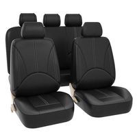 Car Seat Covers 9 PCS Full Set - Premium Faux Leather Automotive Front And Back Protectors For Truck SUV309t