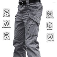 Pantaloni da uomo 6xl città militare tattico elastico swat combattimento pantaloni dell'esercito molte tasche impermeabili di carico casual resistenti