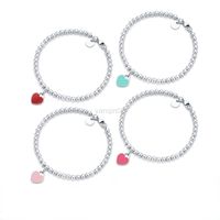 Bracelet de bracelet en perles de mode Fashion NOUVEAU BRACET DE PERL ROSE BLUE ROUNDE ROTE G220808