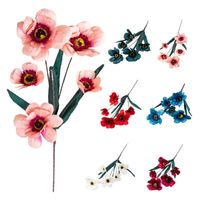 Fleurs décoratives couronnes fleurs artificielles écologiques pliées bent librement fausse soie