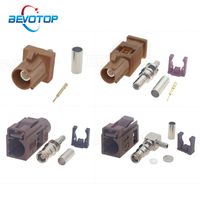 Other Lighting Accessories Connector Brown Fakra F Male Plug   Female Jack RAL 8011 RF Coaxial Soldering Wire Connectors For RG316  RG174 Pi