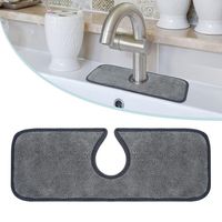 Mattenpolster Wasserhahn Splash Matte Waschbecken Küche mit Knöpfen Theke absorbierende Schutzmikrofaser -Wassertrocknungskissen für Badeholen