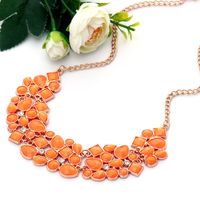 Chokers Hesiod Fashion Orange Oil Jewelry Wedding Party Statement Necklace For Women Short Design