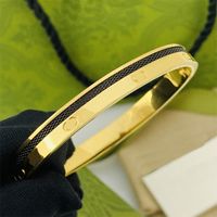 pulseira de luxo bracelete de moda de moda de ouro femme aço inoxidável clássico design vintage jóias feng shui preto preto puxador de pulseira de prata jóia