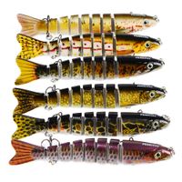 New K1635 12cm 19g Fishing Lure for Bass Trout Multi Jointed Swimbaits Slow Sinking Bionic Swimming Lures Freshwater Saltwater Lifelike Fishing Bait