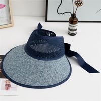 Visor Straw Hat FoldAb Top Top Female Summer Outing All-Match Shopping Beach BRIM BRIM Sun Protection 220511