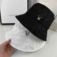 Net Red Flower Embroidered Fisherman Hat Women' s spring...