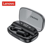 Lenovo QT81 TWS Kablosuz Kulaklık Stereo Spor Su Geçirmez Kulakiçi Kulaklıklar Mikrofon Bluetooth Kulaklık HD ile 1200mAh2707