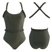 Kadın Mayo Katı Monokini Seksi Sırtsız Mayo Takım Kadın Sashes 2022 Arka Mayo Yukarı Bir Parça Takım Takımları Mujer Beachwear
