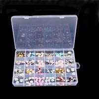 Más reciente de plástico 24 ranuras de joyería ajustable caja organizador de artesanías para el contenedor de almacenamiento de guarnición218j
