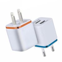 2.1A Fast Charging Dual USB Charger Universal Travel EU US Plug Adapter Portable Wall Mobile Phone Charger in stock232P