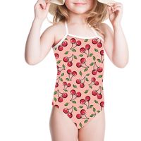 Girls Swimsuit 314 Years Cherry 3D Print Kids Swimsuit Infant Girls Swimwear Bathing Suit For Little Girl 220616