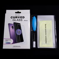UV Liquid Glue Tempered Glass Anti-scratched 9H Curved Screen Protector for Samsung S21 S20FE Note20 Ultra Note10 S10 Plus Note9 S211l