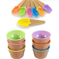Neues dauerhaftes nettes Dessert-DIY-Werkzeug Kinder-Eiscreme-Schüssel + Scoop