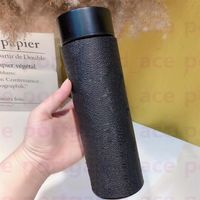 Classic Flower Letter Water Bottle 500ml Led Temperature Display Thermos Outdoor Portable Hiking Travel Smart Thermos Fashion Cup 287u