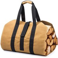 Bolsas de almacenamiento Firewood Log Carrier Bag Durable Wood Tote Chimenea Estufa Accesorios con asas para acampados Regalos