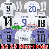 2023 Benzema Finals Soccer Jersey 21 22 23 Camisa de futebol Real Madrids Camavinga Alaba Modric Valverde Quarto Camiseta Men