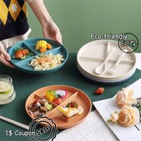 Piatti da 3grid per piatti per la cena alimentari impostano stoviglie compartimenti piatti da servizio piatti insalata cucina ecofrondati 220518