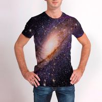 Мужские футболки негабаритная футболка Мужчина летняя мода классная футболка для мужской одежды повседневная харадзюку Starry Sky 3D Print Мужская футболка Topsm