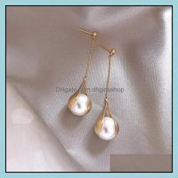 Dangle Chandelier Earrings Jewelry S968 Fashion S925 Sier Post Long Tassel Pearl Beads Pendant Stud Drop Delivery 2021 2Yfui