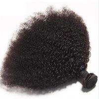 Malaysian Virgin Human Hair Afro Kinky Curly Unprocessed Remy Hair Weaves Double Wefts 100g Bundle 1bundle lot Can be Dyed Bleache254b