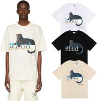 2022 Ny trend stilig Rhu Panther Leopard Print High Street Men's T-shirt Kort ärm
