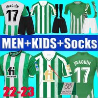2022 2023 Jerseys de futebol Betis Real 22 23 Joaquin B.IGLESIAS CAMISETA DE FUTBOL JUANMI Canales Fekir Camisas de futebol de edição especial Copa del Rey Kit Kids Final Men Kit Conjunto