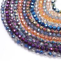 Autres perles de cristal rondes à facettes pour bijoux faisant des bijoux en vrac 6/8 mm lampe de lampe en verre bricolage Collier d'artisanat Bracelets