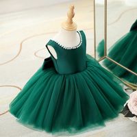 Girl' s Dresses Pageant For Girls O- Neck A- LINE Dress Kn...