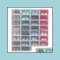 Caixas de armazenamento Bins Organização em casa Jardim novo estilo de plástico transparente em japonês espessado Der Box Shoebox Factory Direct Sale