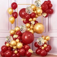 Party Decoration 80Pcs 10inch Pomegranate Red Confetti Latex Balloons Wedding Globos Birthday Baby Shower House Year Decorations