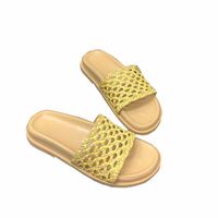 Zapatillas para mujer plataforma toboganadas diseñador de malla mulas zapatos de playa de piel de oveja trenzada retro damas chanclas de loxury sandals de goma al aire libre